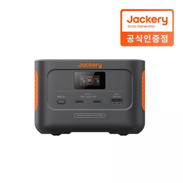 디바이스마트,EV 전기차/캠핑카/그린에너지 > 배터리/충전기/인버터 > 파워뱅크,Jackery,잭커리 휴대용 파워뱅크 100 Plus,차박·캠핑용 보조배터리 / 용량 99.2Wh (6.2Ah/16V) / 배터리: LiFePO4 인산철 / USB-A 18W / USB-C 100W 출력(PD), 입력 최대 100W / 태양광 입력 100W / 무게 965g / 크기 12.6 × 8.65 × 8.7cm / 수명 2000회 사이클 후 80% 유지