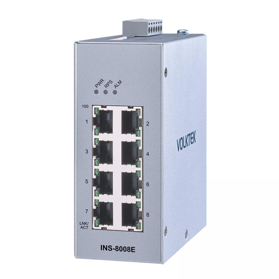 INS-8008E 산업용 스위치 허브 [8포트/100Mbps/비관리형/QoS지원]