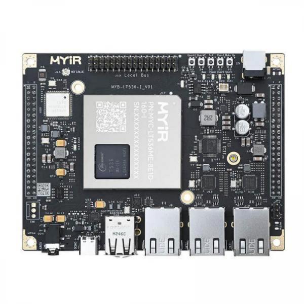 디바이스마트,MCU보드/전자키트 > 프로세서/개발보드 > ARM > 기타,MYiR,Cortex-A55 Development Board [MYC-LT536ME-16E2D-160-I],T536 MCU: Based on Quad ARM Cortex-A55 Cores and RISC-V Architecture with 2 Tops NPU