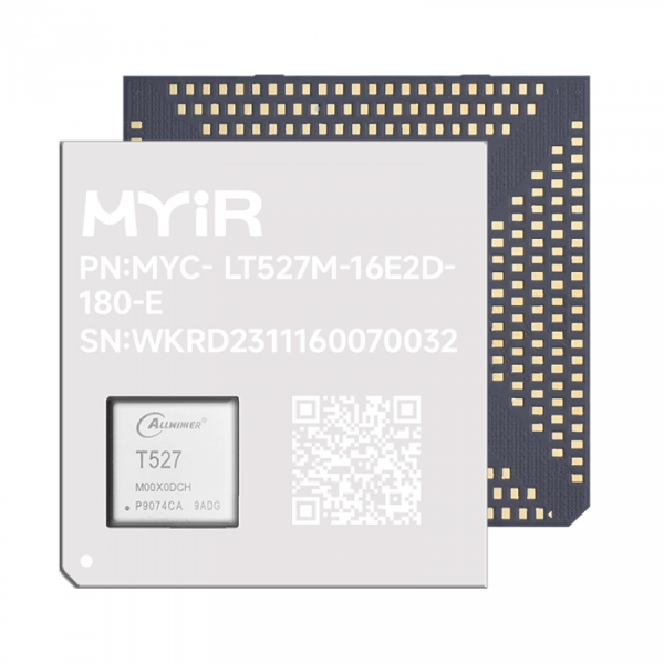 디바이스마트,MCU보드/전자키트 > 프로세서/개발보드 > ARM > 기타,MYiR,Cortex-A55 Development Board [MYC-LT527MN-32E4D-180-I-G],T527 AI Platform SoC: Octa-core ARM Cortex-A55 with Up to 2 TOPs NPU for Enhanced AI Computing