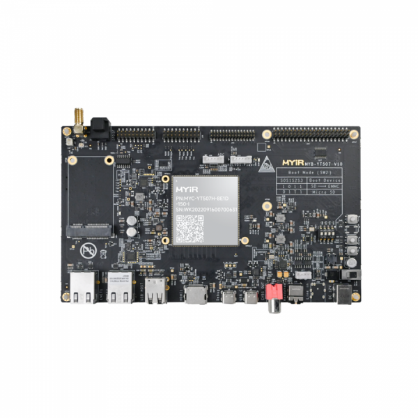 디바이스마트,MCU보드/전자키트 > 프로세서/개발보드 > ARM > Cortex-A53,MYiR,Cortex-A53 Development Board [MYC-YT507H-8E2D-150-I],1.5GHz ALLWINNER T507-H Quad-core ARM Cortex-A53 Automotive Grade Processor