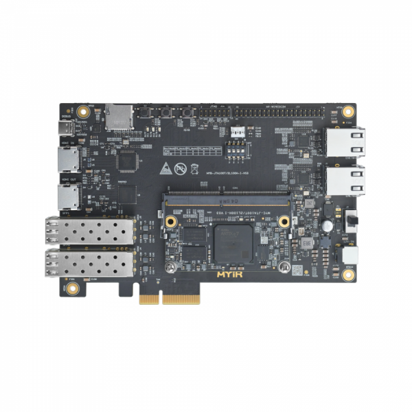 디바이스마트,MCU보드/전자키트 > 프로세서/개발보드 > FPGA,MYiR,FPGA 개발 보드 [MYC-J7A100T-32Q512D-I],Compact System-On-Module (SOM) based on the Powerful AMD/Xilinx XC7A100T FPGA (XC7A100T-2FGG484I)
