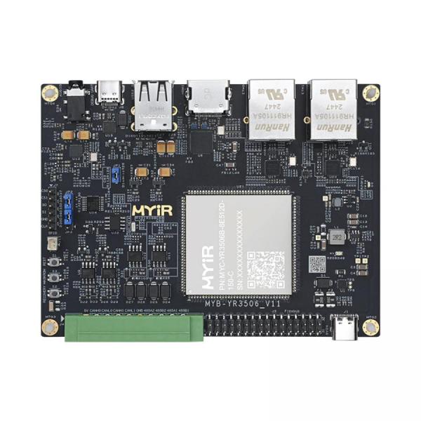 디바이스마트,MCU보드/전자키트 > 프로세서/개발보드 > ARM > Cortex-A7,MYiR,Cortex-A7 Development Board [MYC-YR3506J-256N256D-120-I],Rockchip RK3506, 3*Cortex-A7+Cortex-M0, 2x RMII, 2x CAN FD, 6x UART