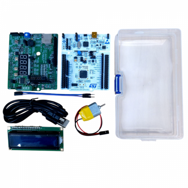 디바이스마트,MCU보드/전자키트 > 프로세서/개발보드 > ARM,제이씨넷,JKIT-Nucleo-64 플러스-103 세트,ARM Cortex 32비트 마이크로컨트롤러 실습을 위한 최적의 보드 / Nucleo-F103RB + JKIT-Nucleo-64 + CLCD + DC 모터 구성