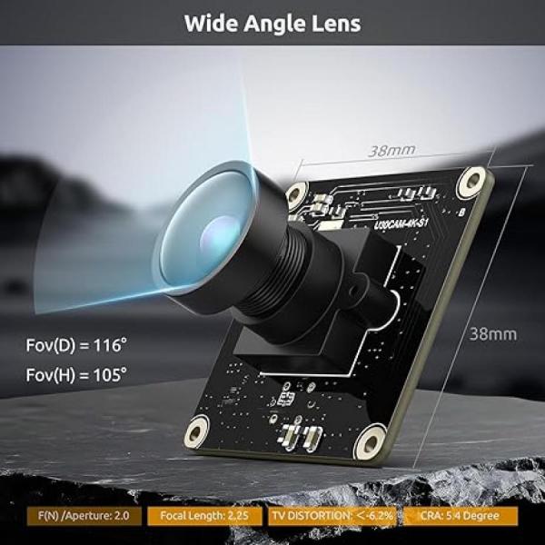 디바이스마트,MCU보드/전자키트 > 카메라/비디오 > 일반카메라,Innomaker,USB U30CAM 4K UVC IMX415,Sony IMX415 4K 카메라 모듈 / 4K 30fps·1080P 60fps 고프레임 출력 / USB 3.0 UVC 지원 / Windows·Linux·Mac·Android·라즈베리파이·Jetson Nano 호환 / ARM·SBC 개발환경 최적 / 플러그앤플레이 고성능 영상 모듈