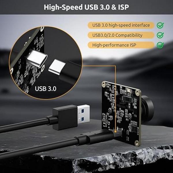 디바이스마트,MCU보드/전자키트 > 카메라/비디오 > 일반카메라,Innomaker,USB U30CAM 4K UVC IMX415,Sony IMX415 4K 카메라 모듈 / 4K 30fps·1080P 60fps 고프레임 출력 / USB 3.0 UVC 지원 / Windows·Linux·Mac·Android·라즈베리파이·Jetson Nano 호환 / ARM·SBC 개발환경 최적 / 플러그앤플레이 고성능 영상 모듈