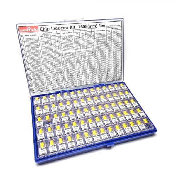 디바이스마트,RLC/수동소자 > 엔지니어 샘플키트 > 인덕터 키트 > 칩인덕터 키트,디바이스마트,칩인덕터1608(MURATA) 68종 키트 (50개入),칩인덕터키트 / 1608 / 68종 / 50~200개 수량 옵션 선택