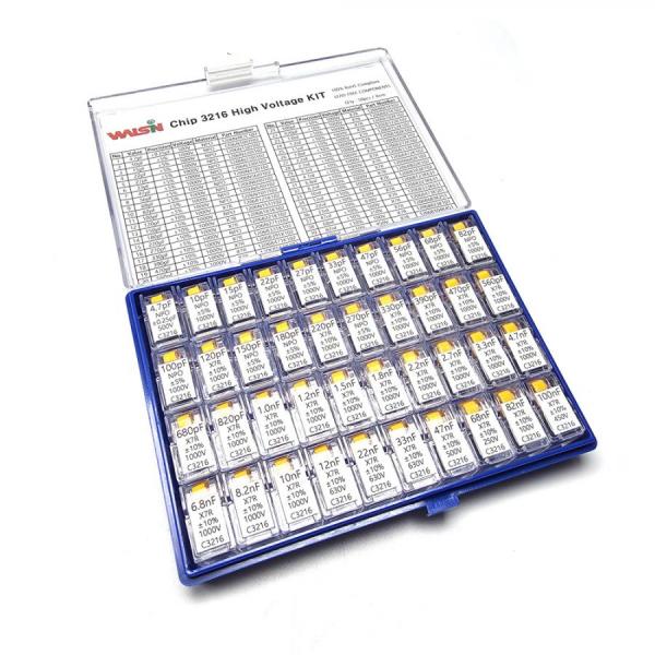 디바이스마트,RLC/수동소자 > 엔지니어 샘플키트 > 캐패시터 키트 > SMD세라믹 캐패시터 키트,디바이스마트,칩세라믹 3216 High Voltage 40종 (50개入),칩세라믹 / 3216 / 40종 / 50개입 & 100개입