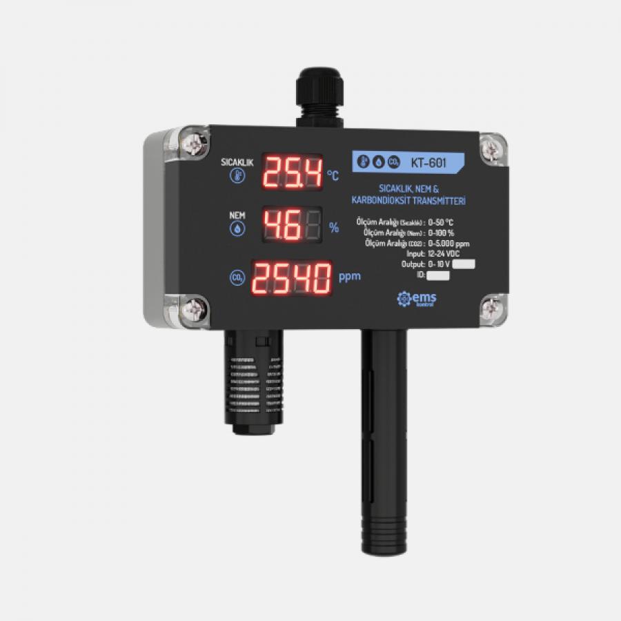 KT-661 RS485 온습도+CO2 통합센서(디스플레이)