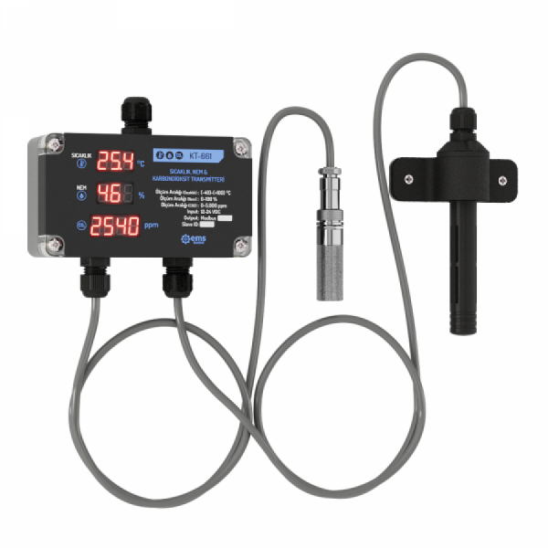 디바이스마트,계측기/측정공구 > 환경/이화학 측정장치 > 공기질/미세먼지,EMS KONTROL,KT-661 RS485 온습도+CO2 통합센서(디스플레이),환경의 온도, 상대 습도, 이산화탄소 값을 정밀하게 측정하여 원하는 표준의 출력 신호로 변환합니다.