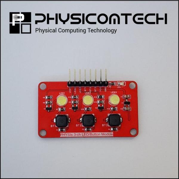 디바이스마트,오픈소스/코딩교육 > 아두이노 > 아두이노 스위치/릴레이모듈,,3채널 멀티 LED 버튼 입출력 모듈,3개의 LED 출력과 3개의 버튼 입력을 각각의 디지털 I/O로 연결하여, 필요한 입출력을 손쉽게 사용할 수 있는 UI 인터페이스 모듈입니다.