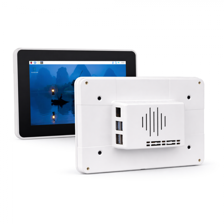 라즈베리파이5 7인치 디스플레이2 케이스(화이트) [PI5-CASE-TD2-B]