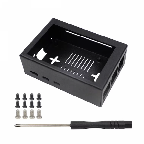 디바이스마트,오픈소스/코딩교육 > 라즈베리파이 > 라즈베리파이 케이스,SMG,라즈베리파이5 3.5인치 터치스크린 메탈 케이스 [PI5-CASE-MC5],라즈베리파이5 + 3.5인치 터치스크린용 케이스 / 색상: 검정(블랙) / 480x320 LCD 호환 가능(SKU: RPI-D35,MHS-D35) / 사이즈: 92x64x31mm