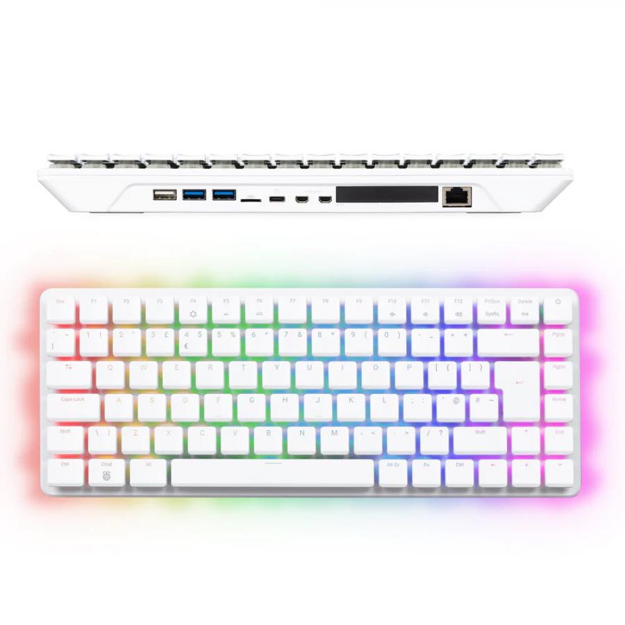 라즈베리파이 500+ : 라즈베리파이5 기계식 키보드 올인원 PC (16GB RAM / 256GB NVMe SSD) - 투명 한글 스티커 증정(선착순)