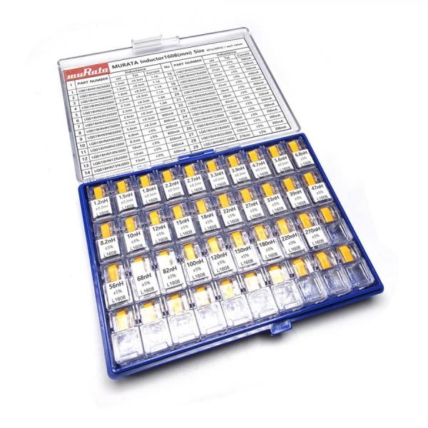 디바이스마트,RLC/수동소자 > 엔지니어 샘플키트 > 인덕터 키트 > 칩인덕터 키트,디바이스마트,칩인덕터1608(MURATA) LQG시리즈 29종 키트(50개入),칩인덕터키트 / 1608 / 29종 / 50~200개 수량 옵션 선택