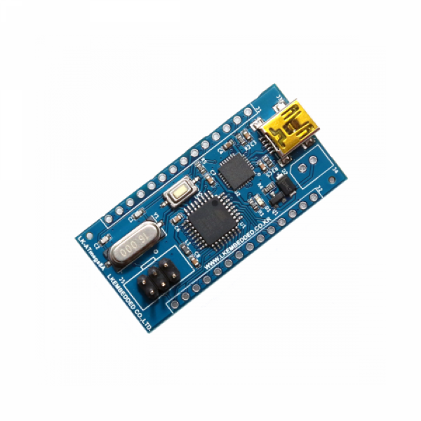 디바이스마트,MCU보드/전자키트 > 프로세서/개발보드 > AVR > ATMEGA8,LK EMBEDDED,ATmega8 개발 모듈,ATmega8 코어가 내장된 슬림형 AVR 개발모듈 / 16MHz 크리스탈 내장 / CP2102 트랜시버 IC 내장되어 USB 통신 가능 / 기본 LED 및 스위치 내장 / ISP 프로그래밍 및 JTAG 디버거 커넥터 제공 / 실험용 브레드보드 장착 가능