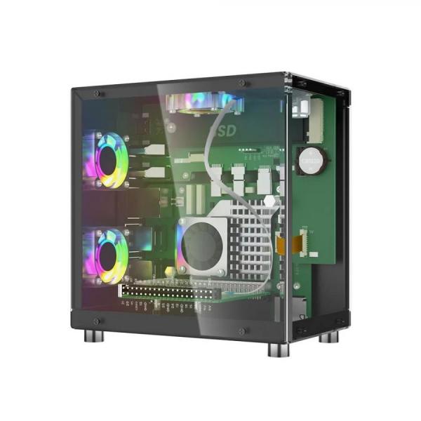 디바이스마트,오픈소스/코딩교육 > 라즈베리파이 > 라즈베리파이 케이스,ELECROW,Pitower Gen1 라즈베리파이5 전용 미니 PC 케이스 (OLED 포함) [MOA09001D],라즈베리파이5용 PC 하우징 / 1.3인치 OLED 디스플레이 포함 / 알루미늄 하우징 / 냉각팬 내장 / 데스크톱·엣지 PC 구성용