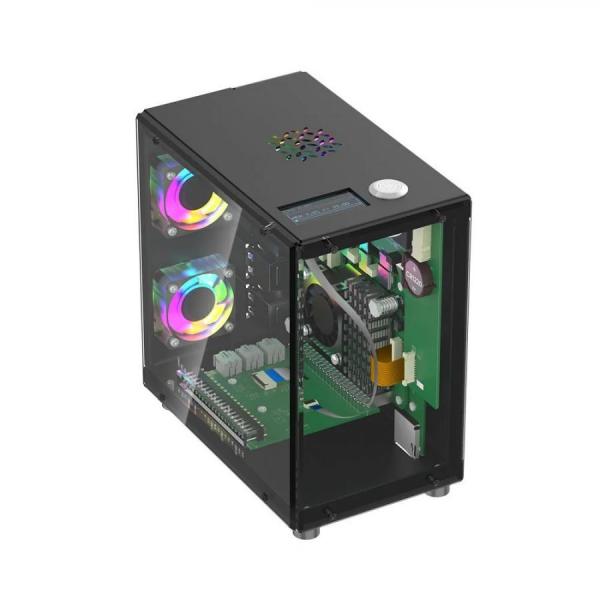 디바이스마트,오픈소스/코딩교육 > 라즈베리파이 > 라즈베리파이 케이스,ELECROW,Pitower Gen1 라즈베리파이5 전용 미니 PC 케이스 (OLED 포함) [MOA09001D],라즈베리파이5용 PC 하우징 / 1.3인치 OLED 디스플레이 포함 / 알루미늄 하우징 / 냉각팬 내장 / 데스크톱·엣지 PC 구성용