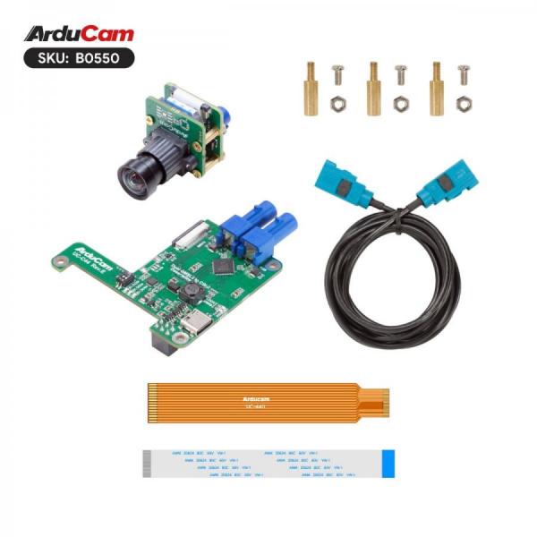 디바이스마트,오픈소스/코딩교육 > 라즈베리파이 > 라즈베리파이 카메라모듈/렌즈,ArduCAM,GMSL2 12MP Camera Extension Kit for Raspberry Pi [B0550],Sony IMX477 / 12.3MP GMSL2 Ultra HD 카메라 모듈 / 해상도: 4056x3040 / 롤링 셔터 / M12 렌즈 (수동 초점) / ADI SerDes 초저지연 전송 / 최대 15m 장거리 연결 / 단일 케이블(PoC) 방식