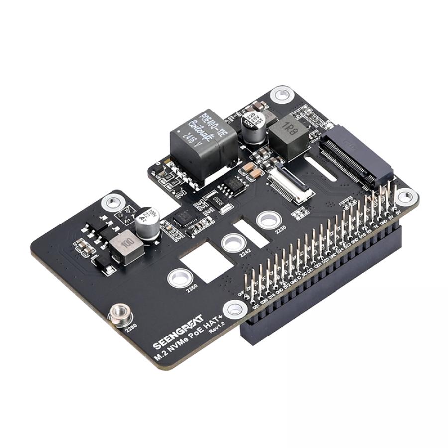 라즈베리파이5 NVMe M.2 SSD + PoE 확장 보드 (HAT+) [250207]