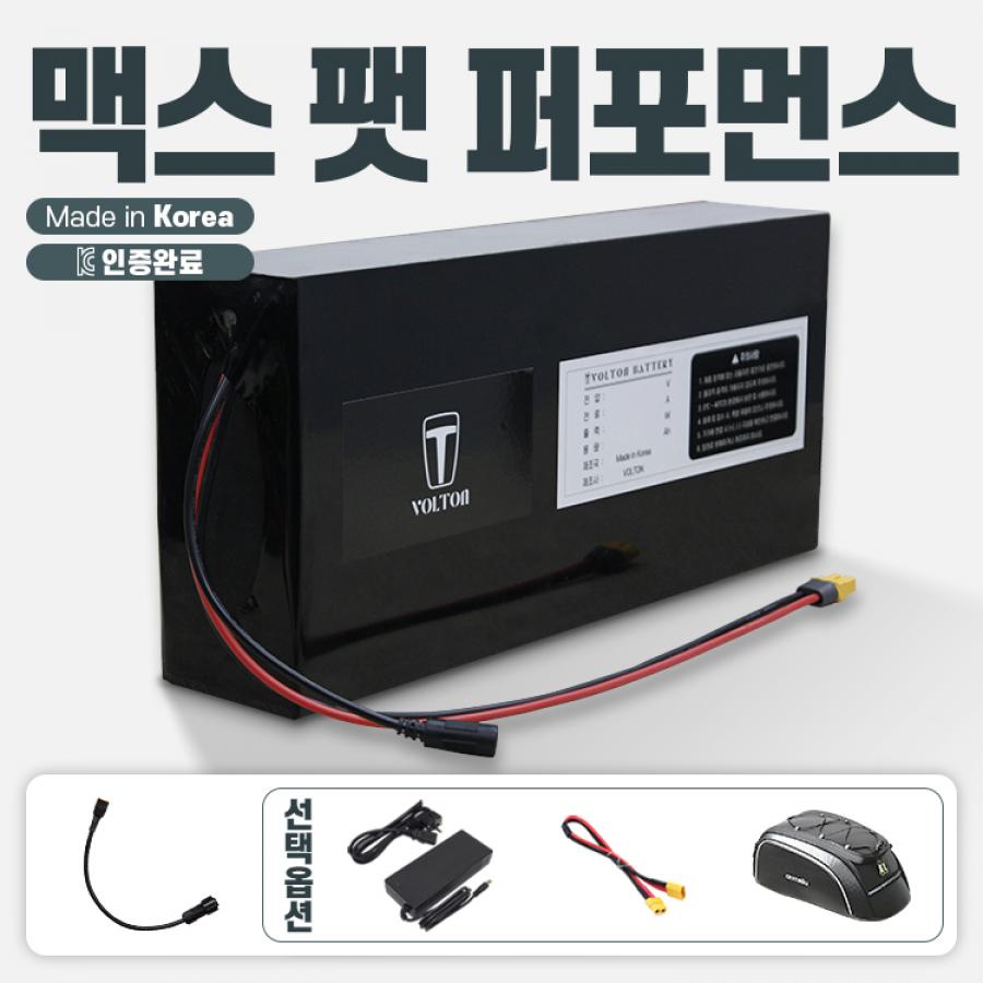 2023 퀄리 Q 맥스 팻 퍼포먼스_48V 호환 배터리 세트 48V 10Ah + 연결 젠더