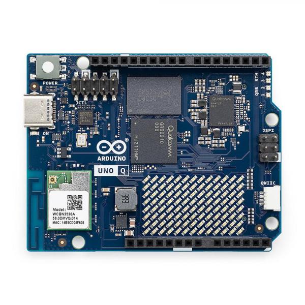 디바이스마트,오픈소스/코딩교육 > 아두이노 > 아두이노 정품 보드/쉴드/키트,아두이노,Arduino UNO Q (4GB),ABX00173 / 4GB 버전 / 리눅스와 아두이노의 만남, 듀얼 브레인 하이브리드 보드 / Qualcomm QRB2210(쿼드코어 MPU) + STM32U585(MCU) 탑재 / 리눅스 데비안 OS 및 Arduino App Lab 지원 / 4GB RAM, 32GB eMMC 내장 / Wi-Fi 5, BT 5.1, USB-C PD / 활용: AI 비전/음성, 고성능 로보틱스, 엣지 컴퓨팅