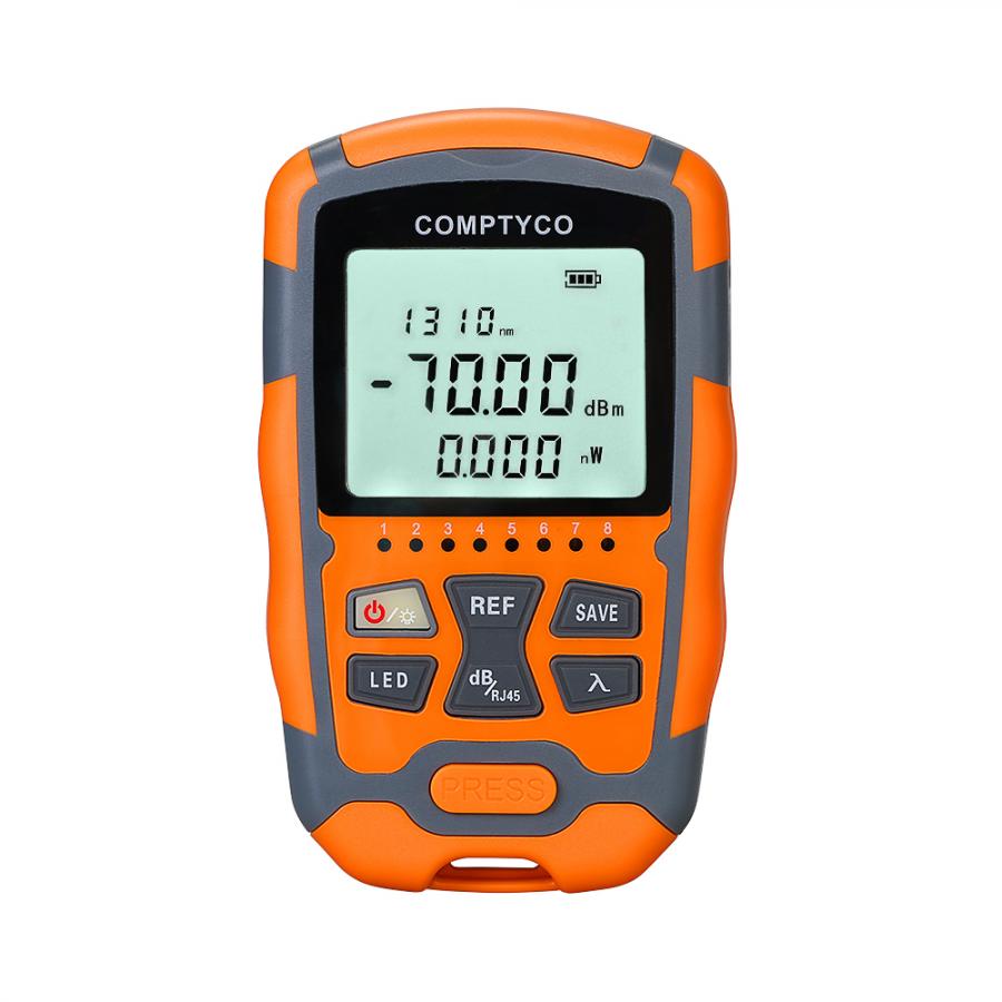 AUA-M7 고정밀 광파워미터 광파워메타 RJ45 랜테스터 VFL 탑재 -70~+10dBm 미니 광계측기