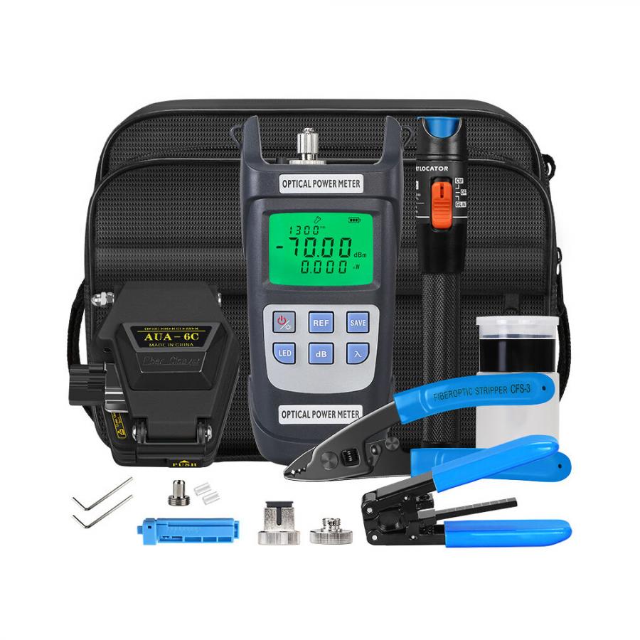 AUA-Y710A FTTH 광섬유 냉간 접속 툴킷 절단기 광파워미터 VFL Tool Set-02