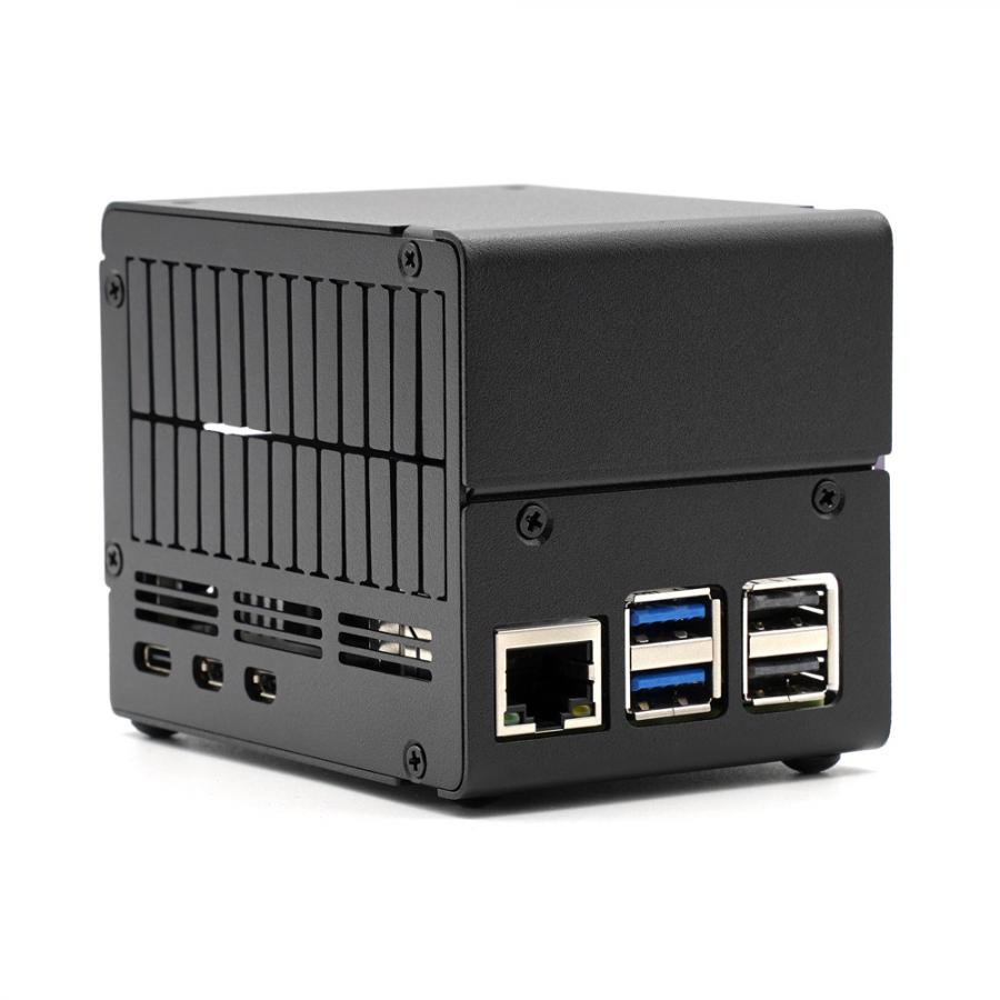 라즈베리파이5 듀얼 HAT 및 NVMe HAT용 알루미늄 케이스