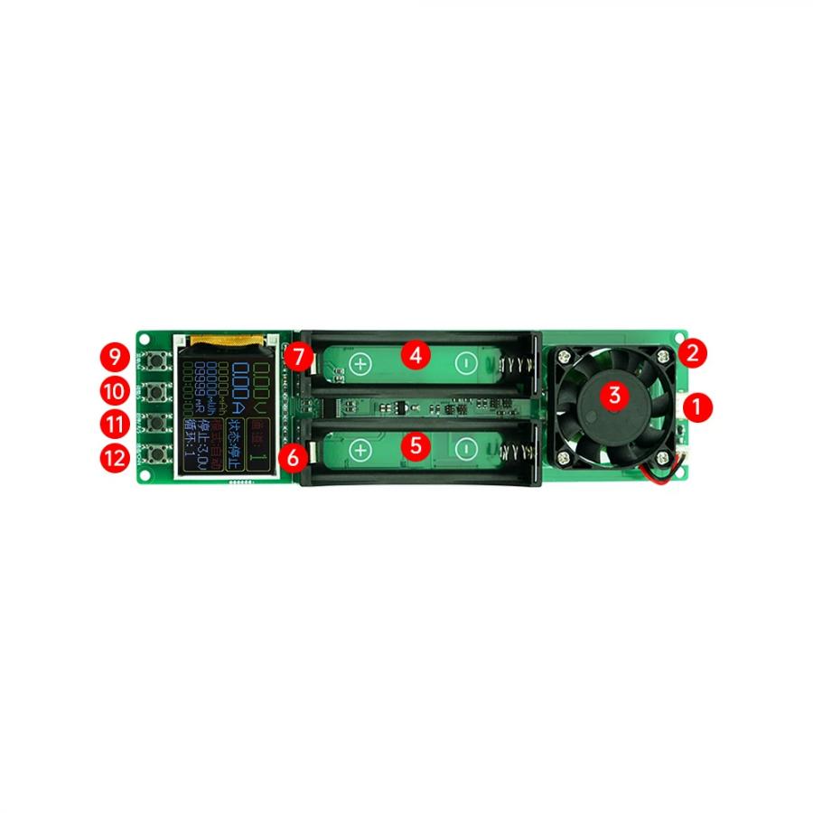 18650 배터리 2채널 용량 내부저항 측정기 (업그레이드/Type-C)[BT-81]