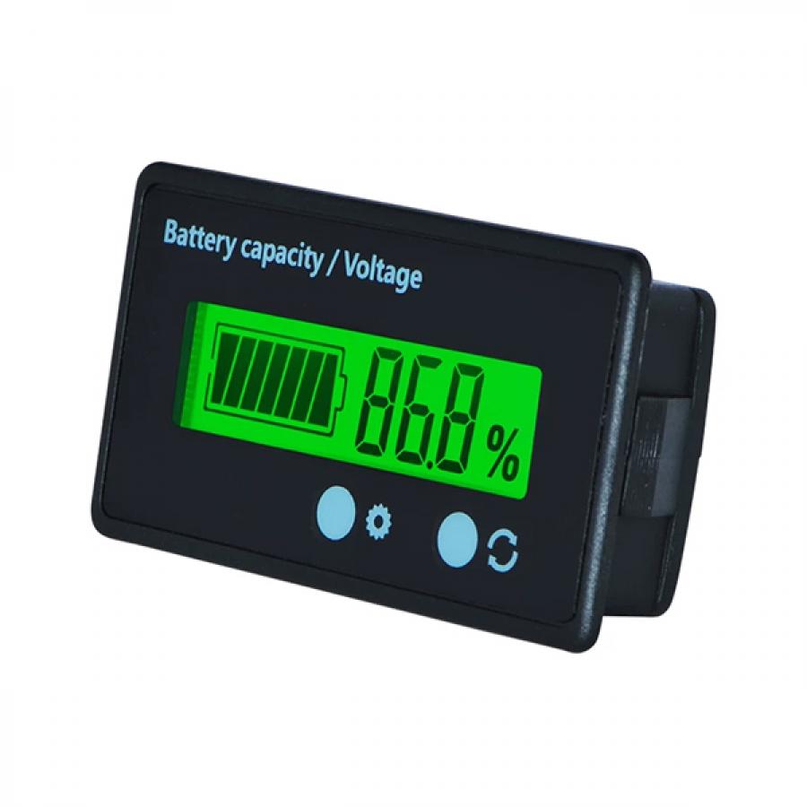 12V-84V 디지털 배터리 잔량계 전압계 (화이트/리튬·납축)[BT-99]