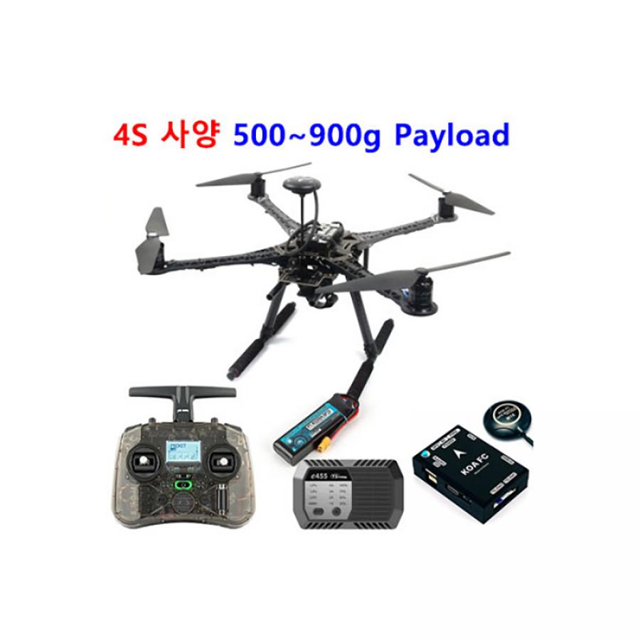 S500 교육/연구용 드론 4S 사양 + 국산 픽스호크 + GPS + 포켓 ELRS 디지털 양방향 조종기 포함 풀셋 (최대 900g 페이로드)