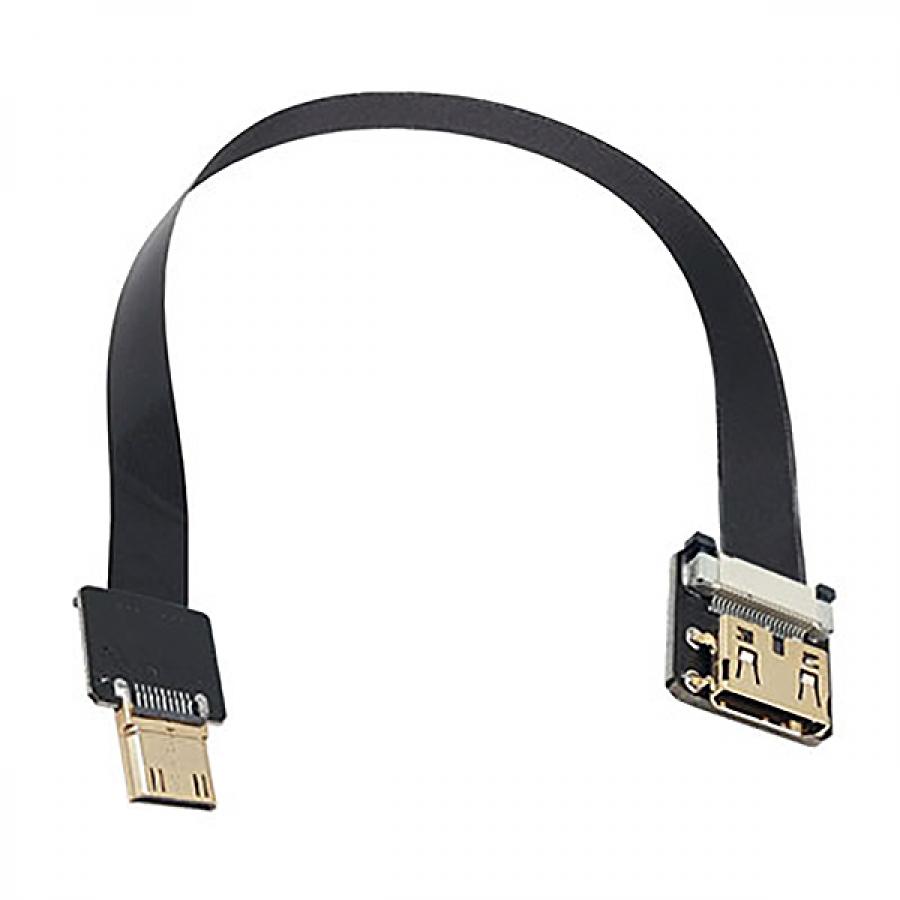 Mini HDMI Male to Mini HDMI Female Flat FPV Video Extension Cable 15cm