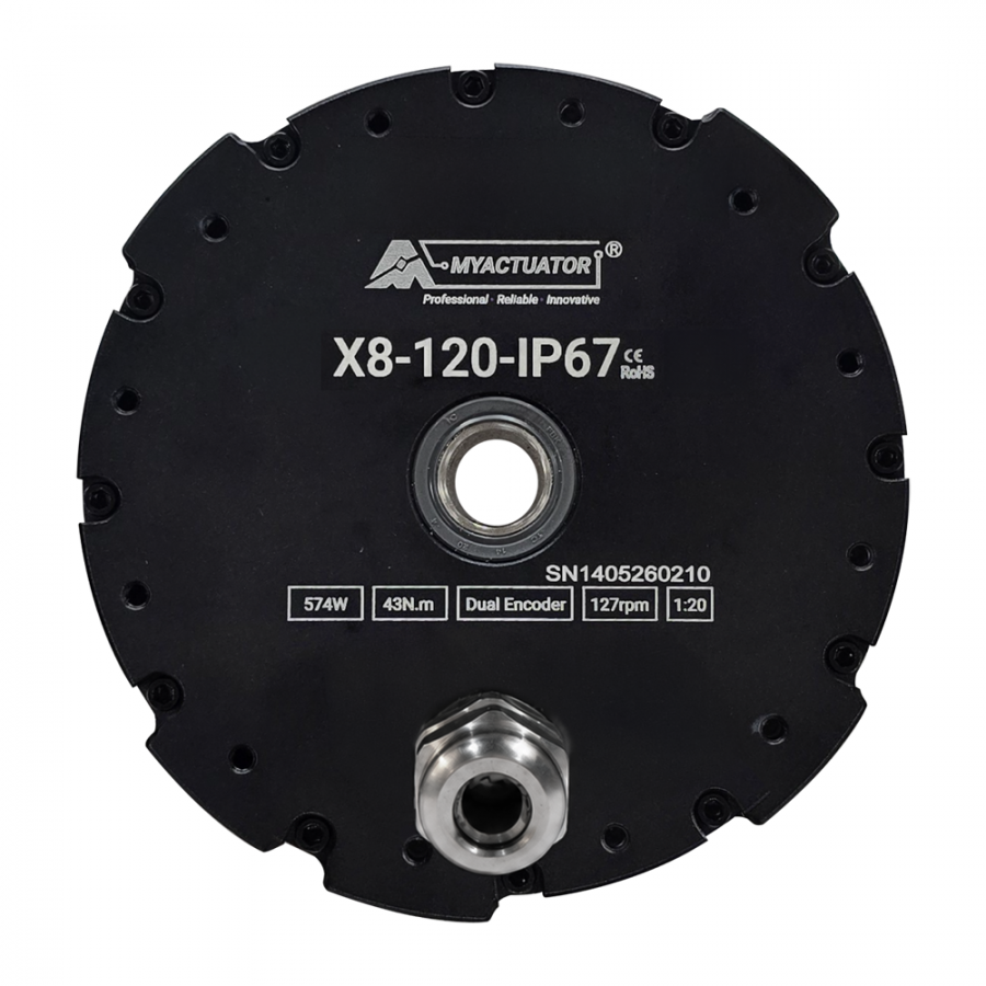RMD-X8-P20-120-E (IP67) 로봇 관절 모터 (방수 / 듀얼 엔코더 + 드라이버 내장)